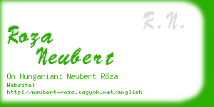 roza neubert business card